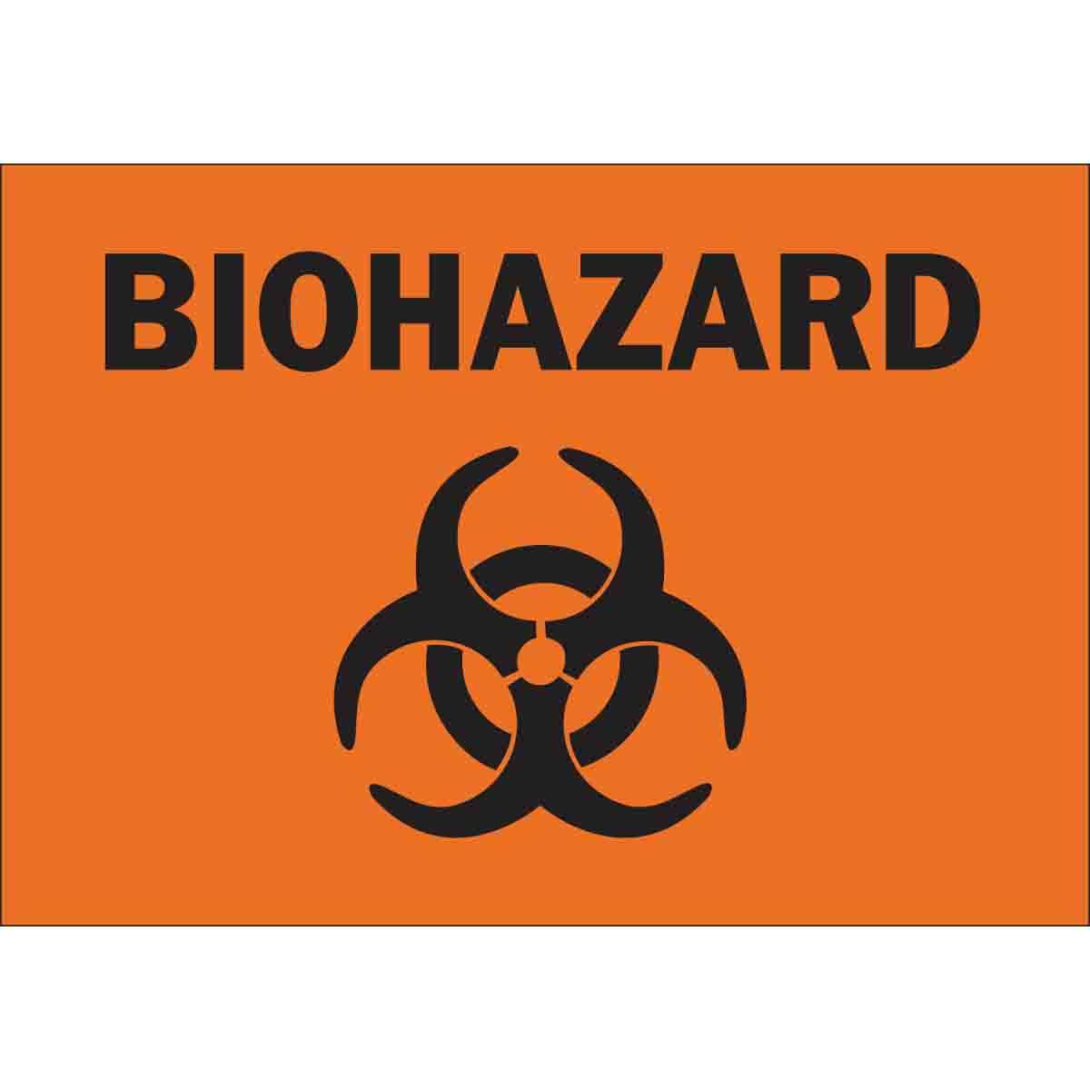 SIGN BIOHAZARD RECT SYM/TEXT B-401 PS