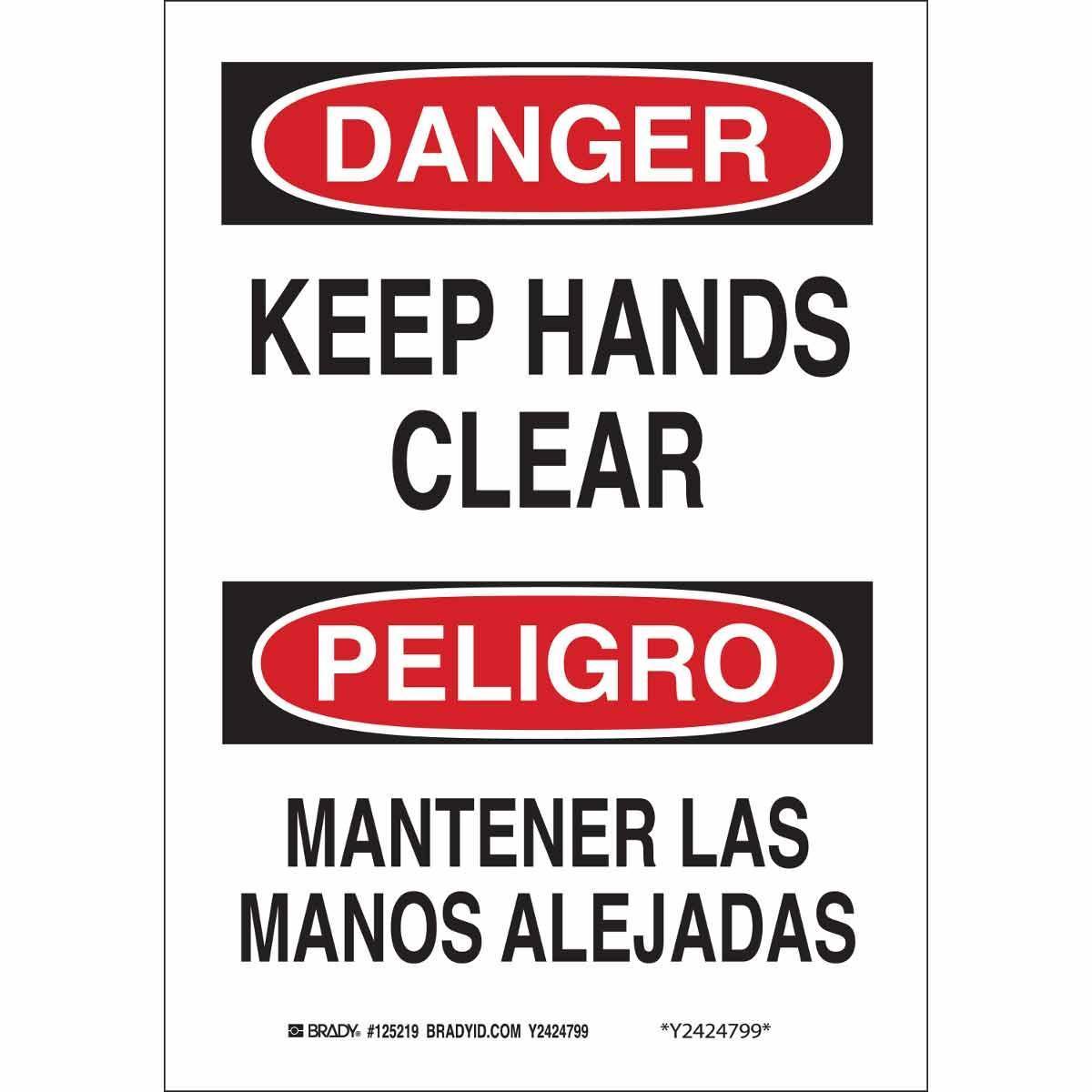 SIGN SAF DANGER TEXT B-401 PS COR HOLE