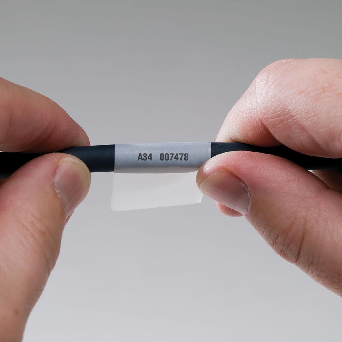 LABEL PTR 2-5/8IN 2-5/8IN CLEAR/WHT