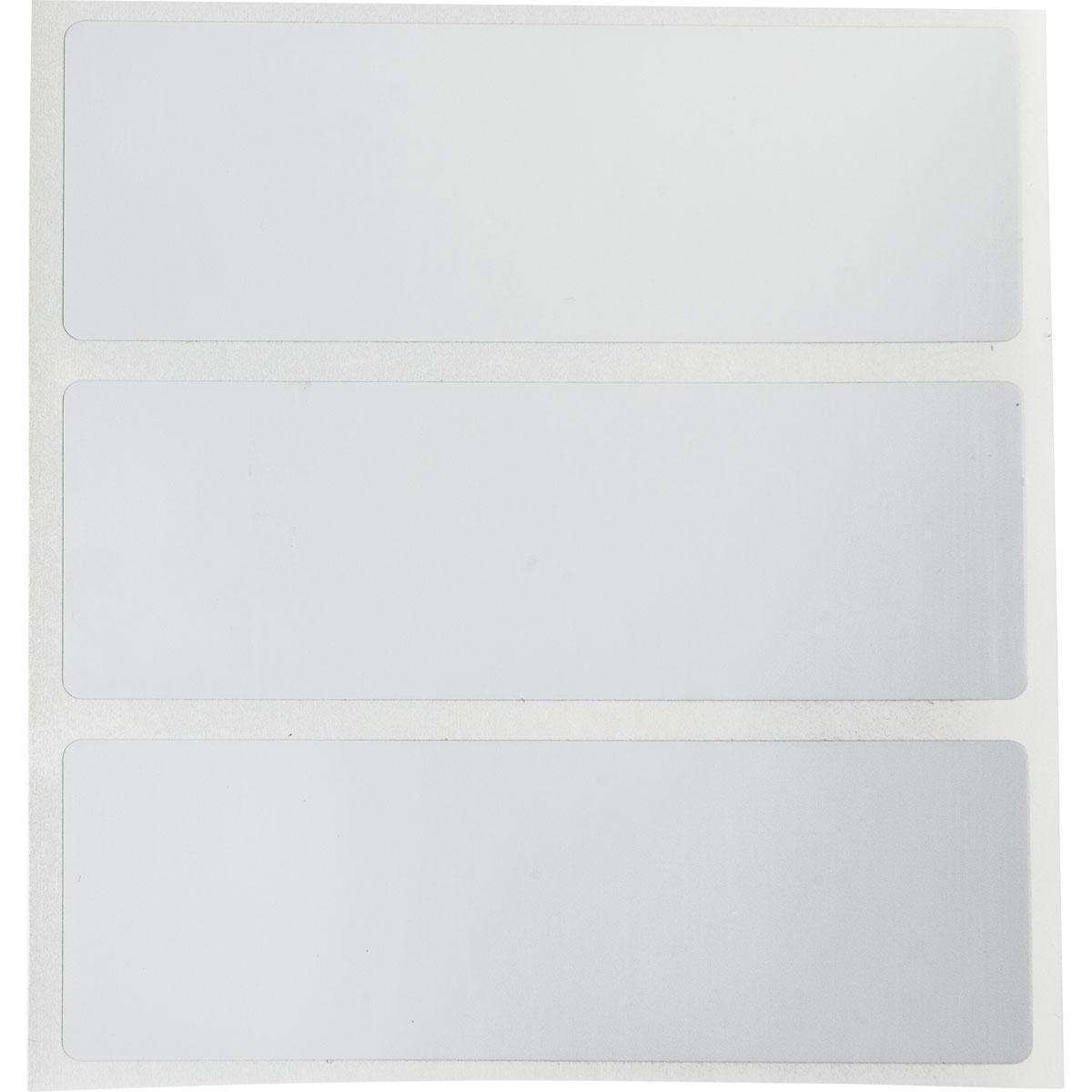 LABEL XFR THRM 1IN 3IN BLK SIL RECT