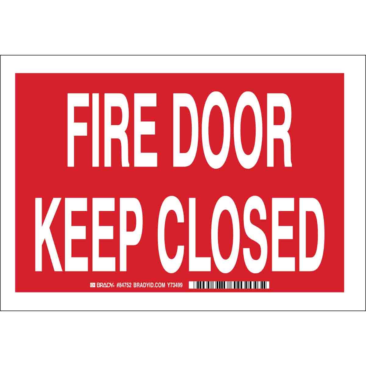SIGN DOOR 10IN 14IN BK ON YEL SELF-ADH