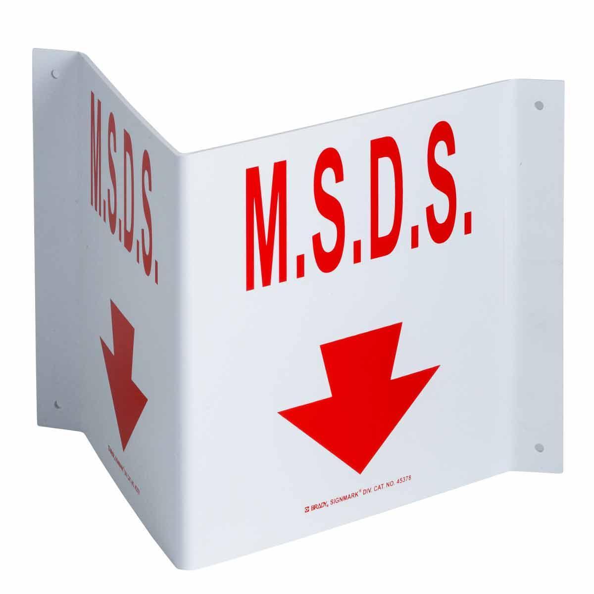 SIGN R-TO-KNOW M.S.D.S. R ON WHT 8IN