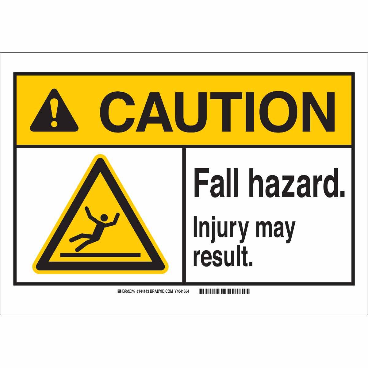 SIGN CAUT RECT 7IN 10IN BK/YEL ON WHT