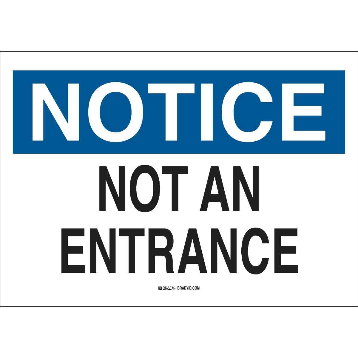 SIGN ADMITTANCE 7IN 10IN BK/BL ON WHT