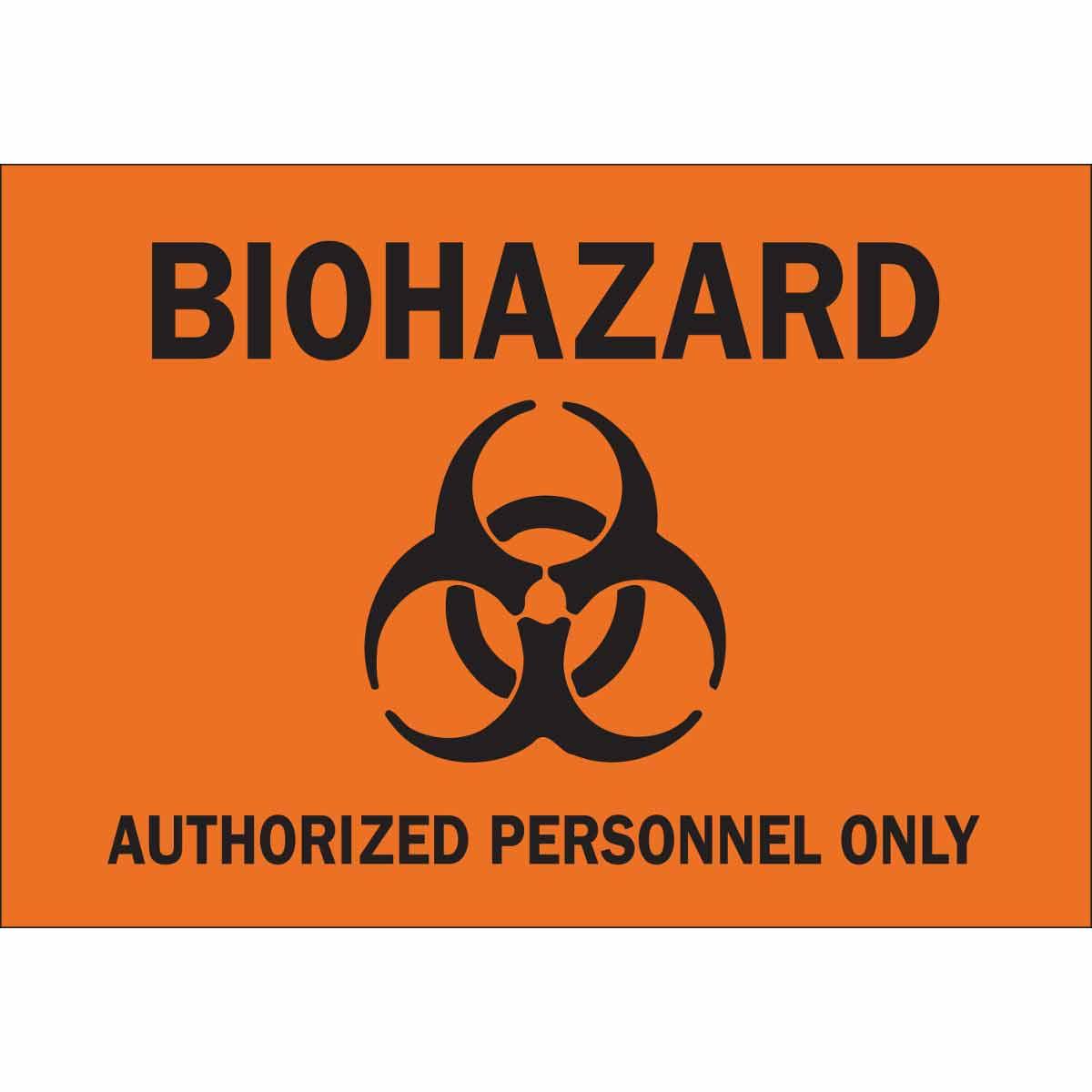 SIGN BIOHAZARD RECT SYM/TEXT B-401 PS