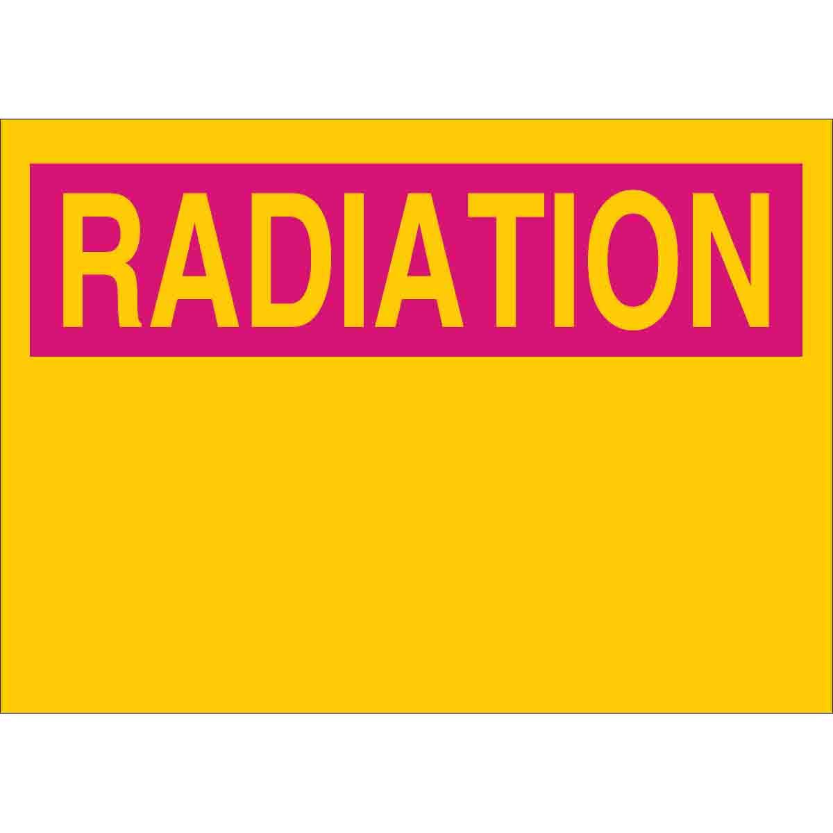 SIGN BLK RADN 7IN 10IN PINK ON YEL TEXT
