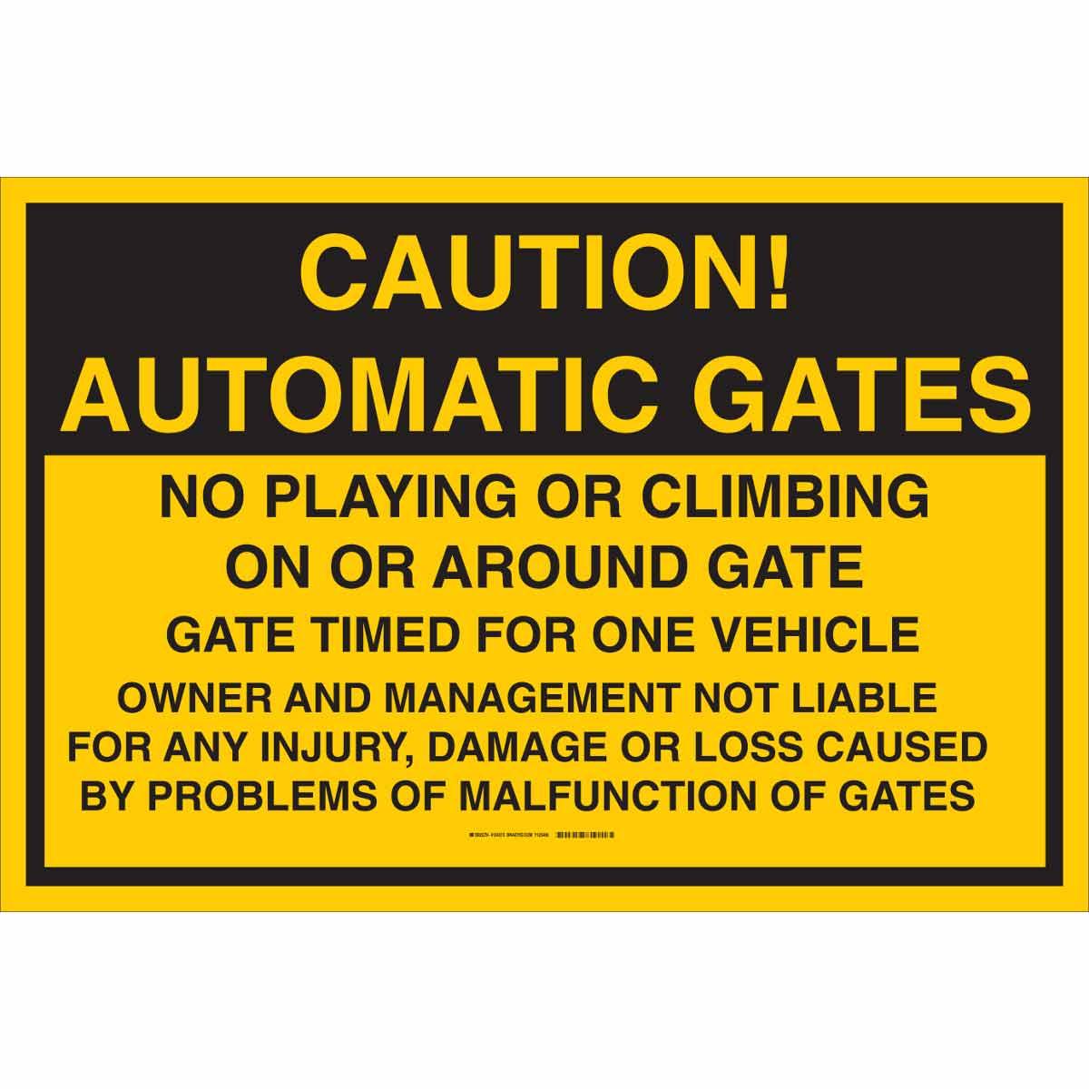 SIGN CTRL TRFC CAUT TEXT B-302 POLYEST