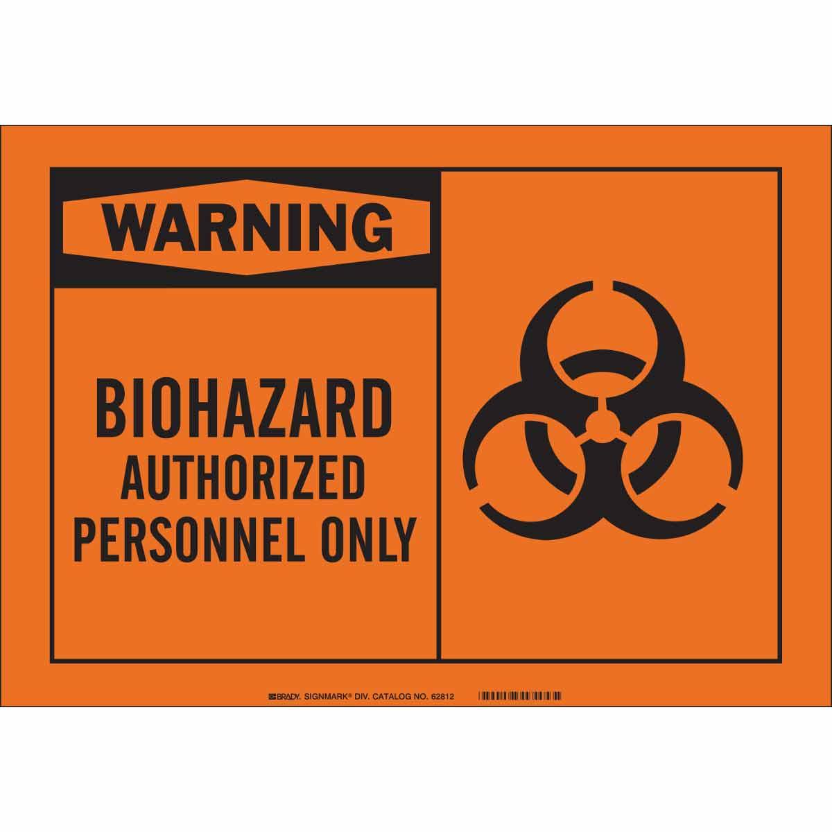 SIGN BIOHAZARD RECT SYM/TEXT B-401 PS
