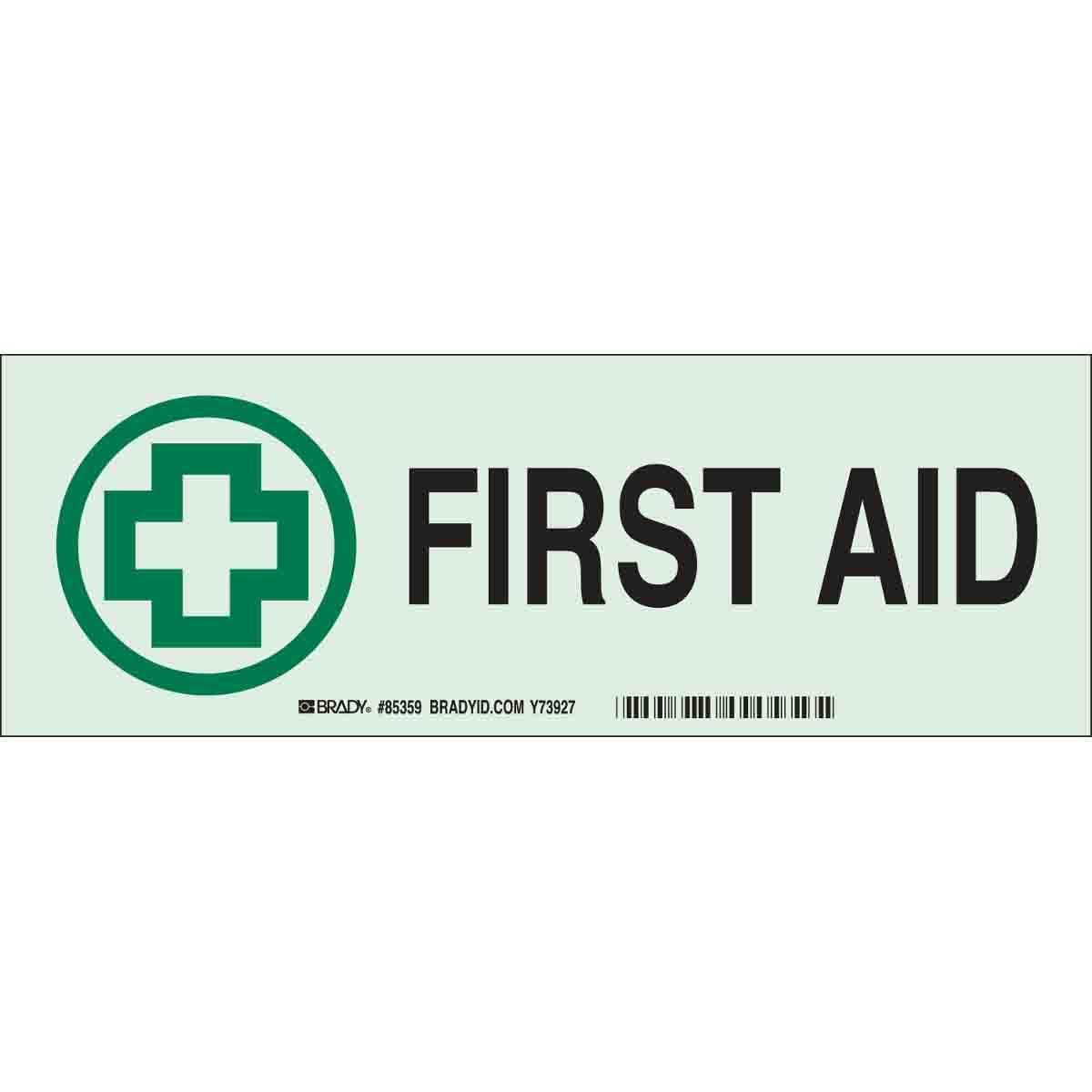 SIGN AID FIRST RECT 3-1/2IN 10IN