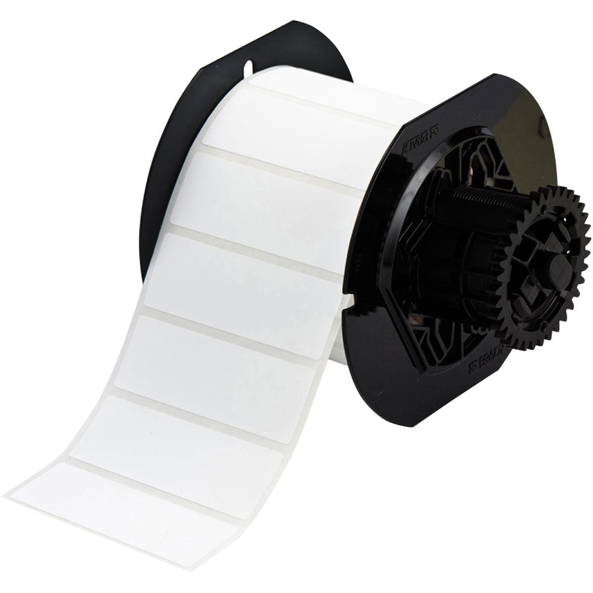 LABEL PTR 1IN 3IN BLK WHT B-489 POLYEST