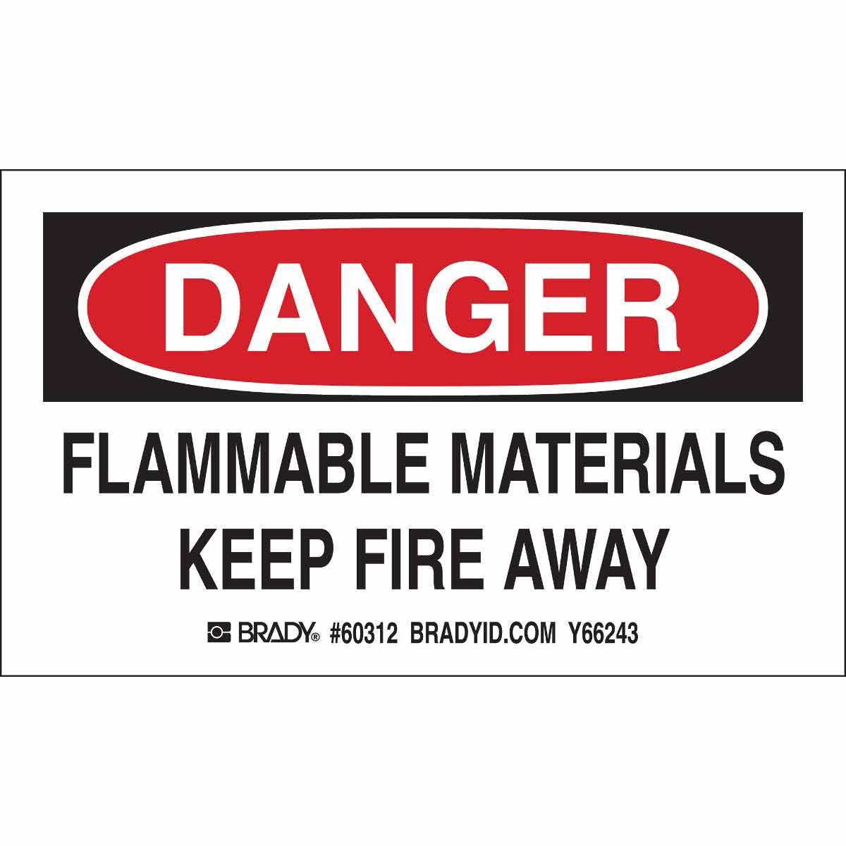 LABEL SAF 5IN BK/R ON WHT B-235 CTD PPR