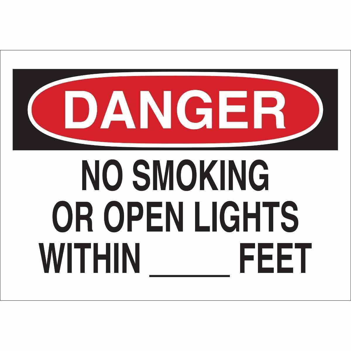 SIGN SMOKING NO DANGER 7IN 10IN AL HOLE