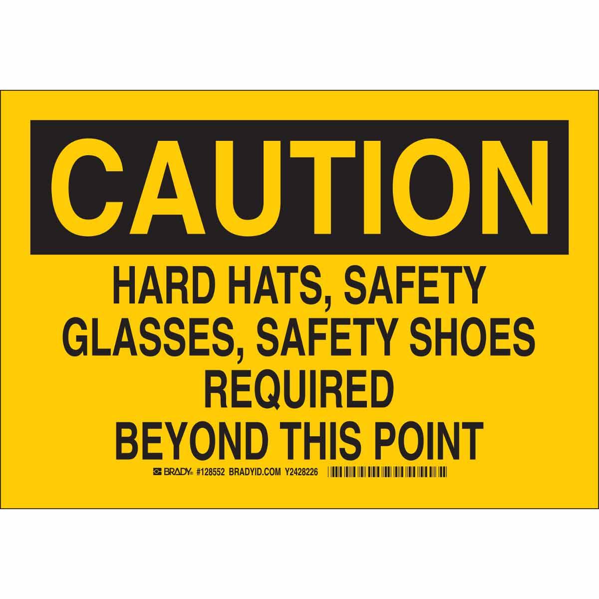 SIGN PROTECTION PERSONAL CAUT 7IN 10IN
