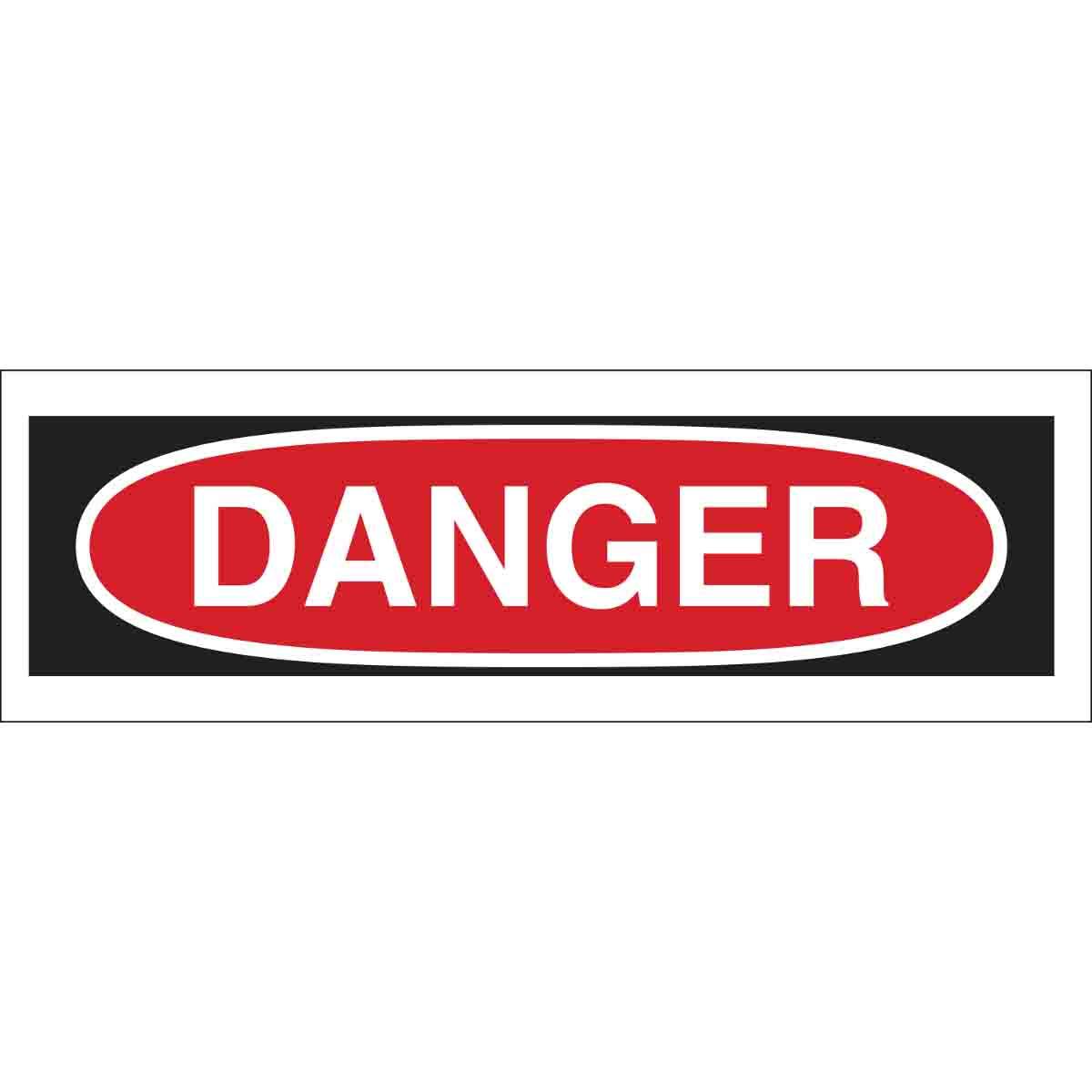 SIGN BLK LAMINATED PRE-PTD HDR RECT 9IN