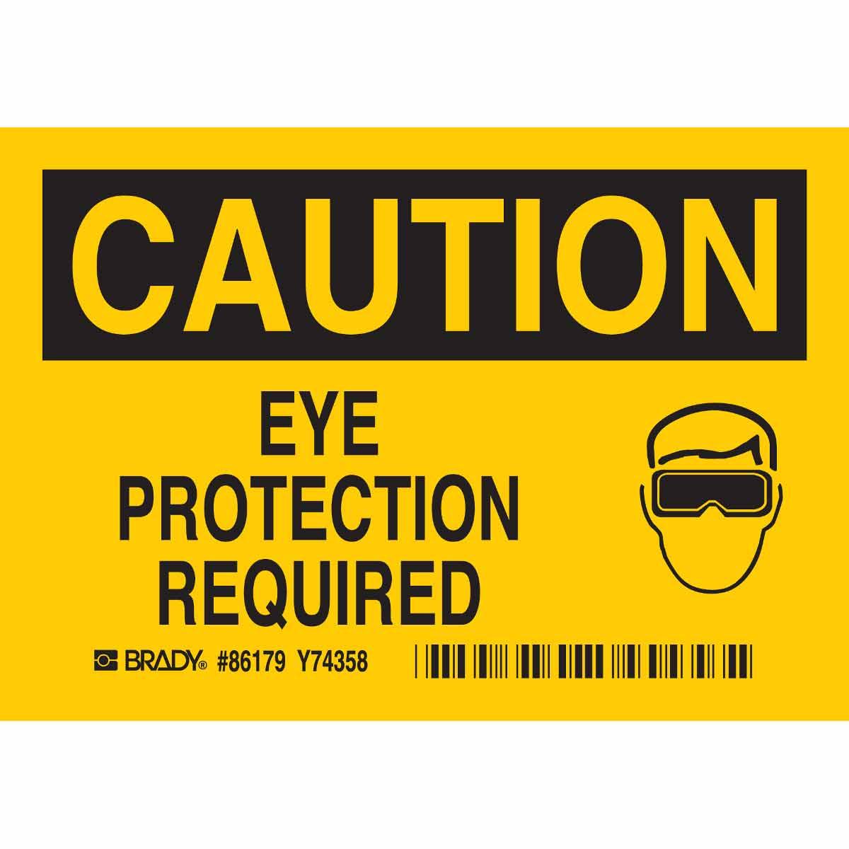 SIGN PROTECTION PERSONAL CAUT 3-1/2IN