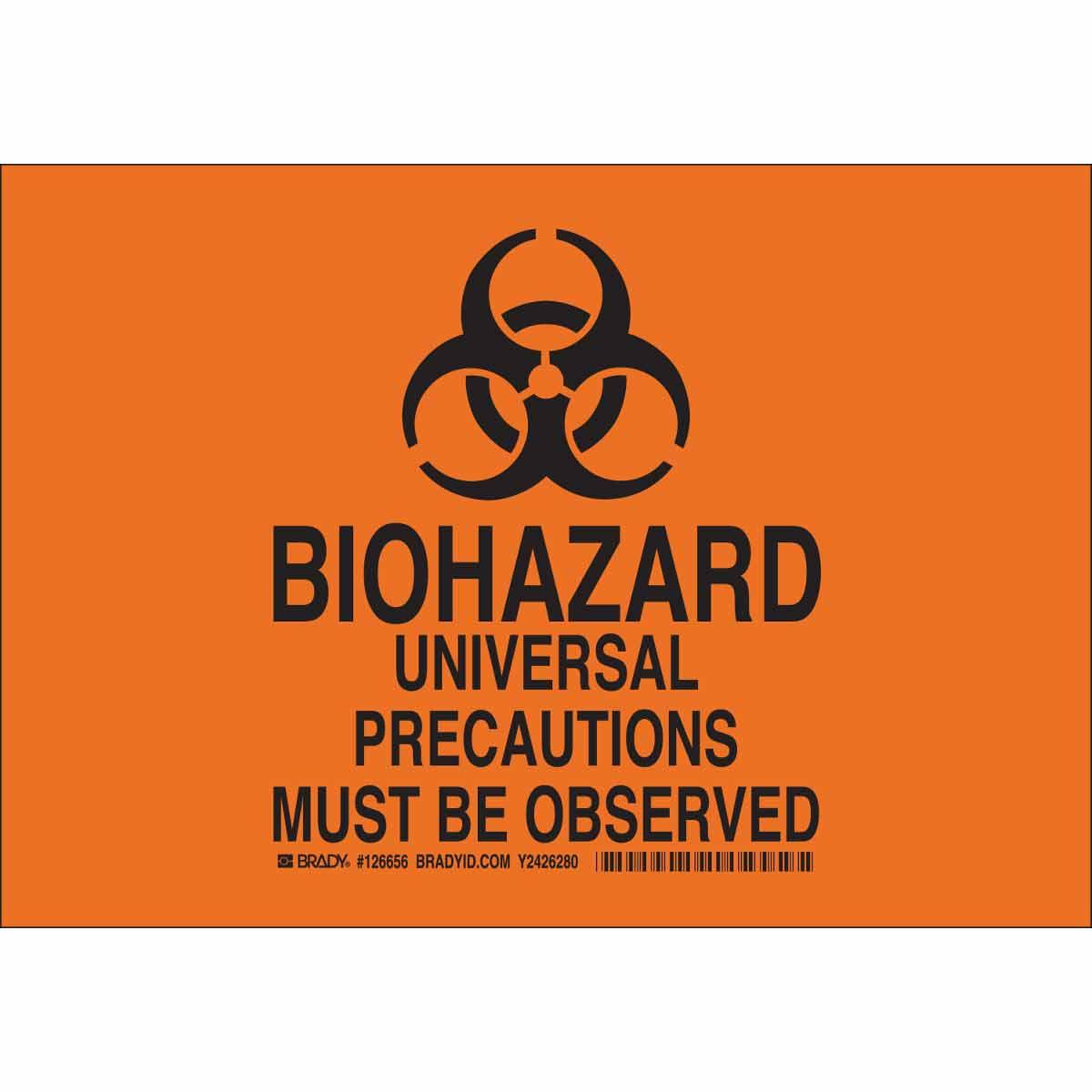 SIGN BIOHAZARD RECT SYM/TEXT B-401 PS