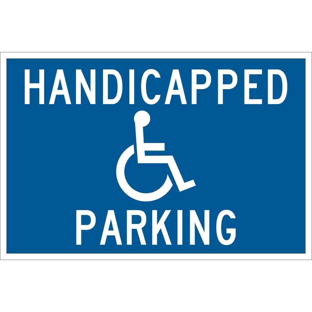 SIGN PRKG HANDICAPPED RECT SYM/TEXT 12IN