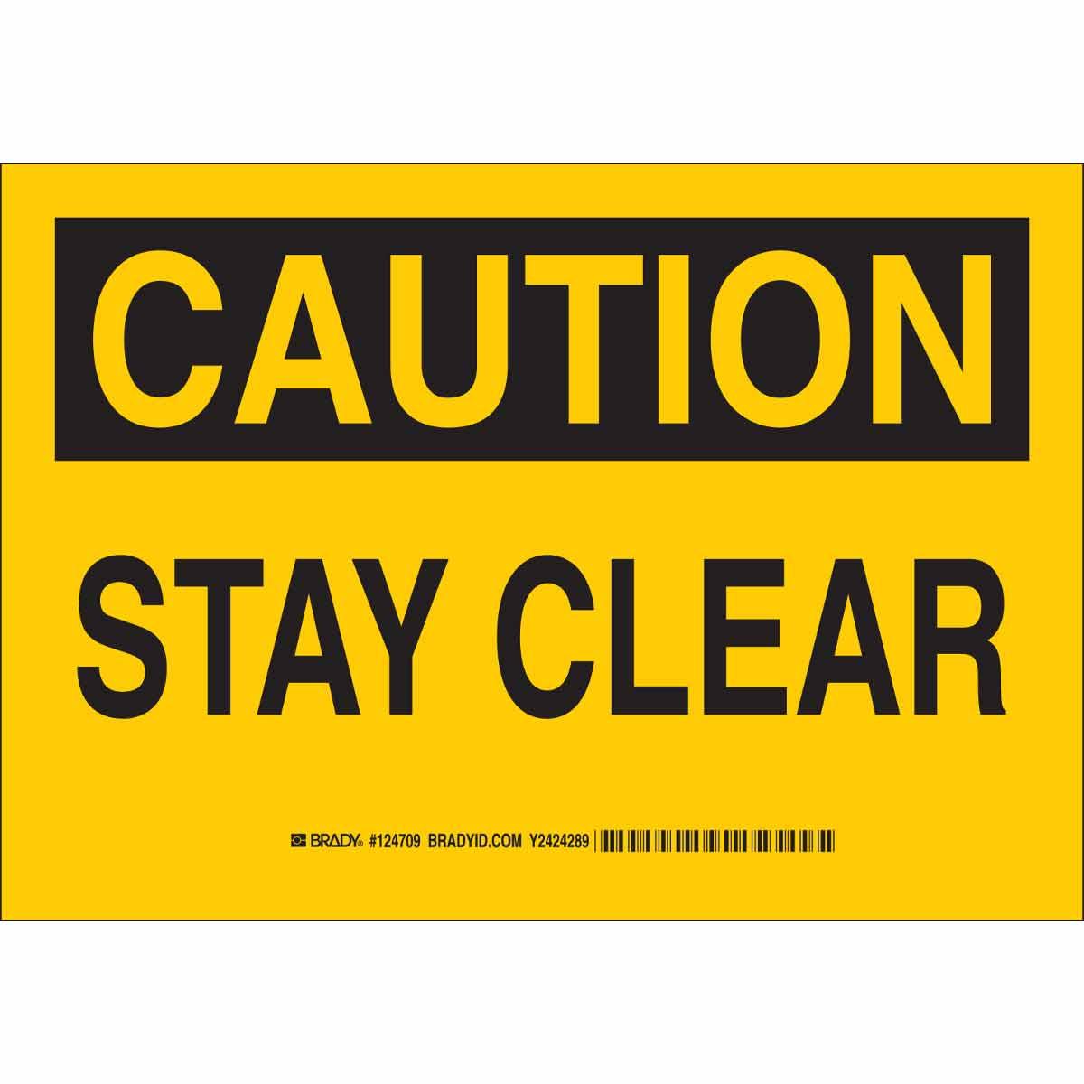 SIGN ADMITTANCE CAUT 7IN 10IN BK ON YEL