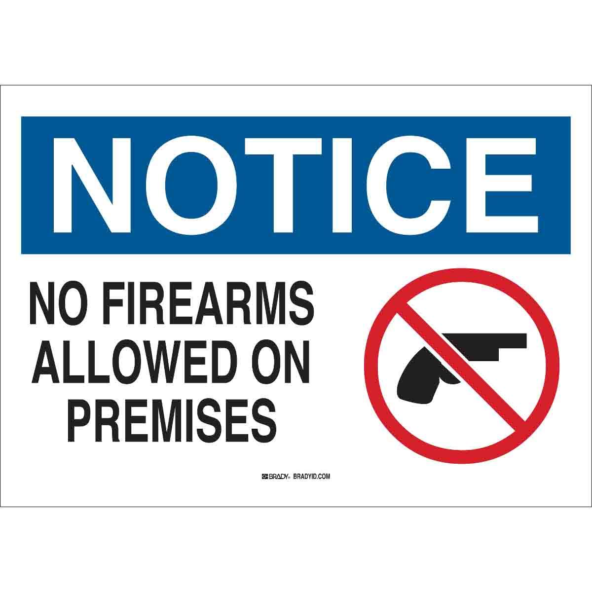 SIGN ADMITTANCE RECT 10IN 14IN B-401 PS