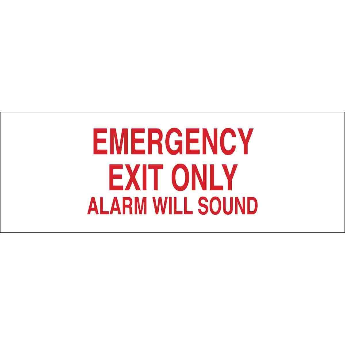 SIGN EXIT NO HDR 3-1/2IN 10IN R ON WHT
