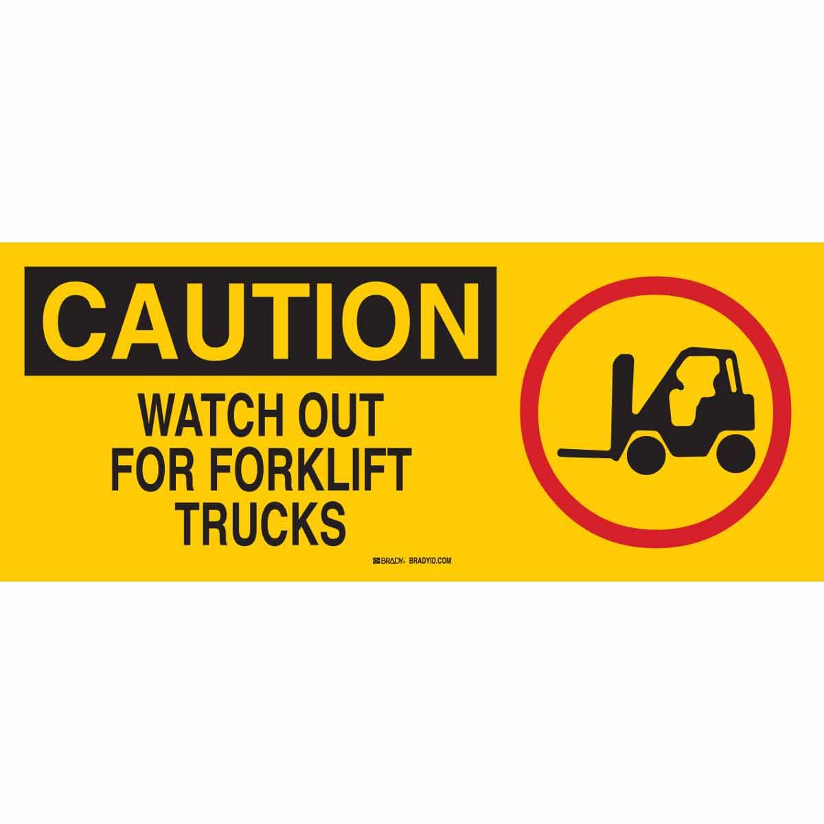 SIGN CAUT RECT 7IN 17IN BK/R ON YEL