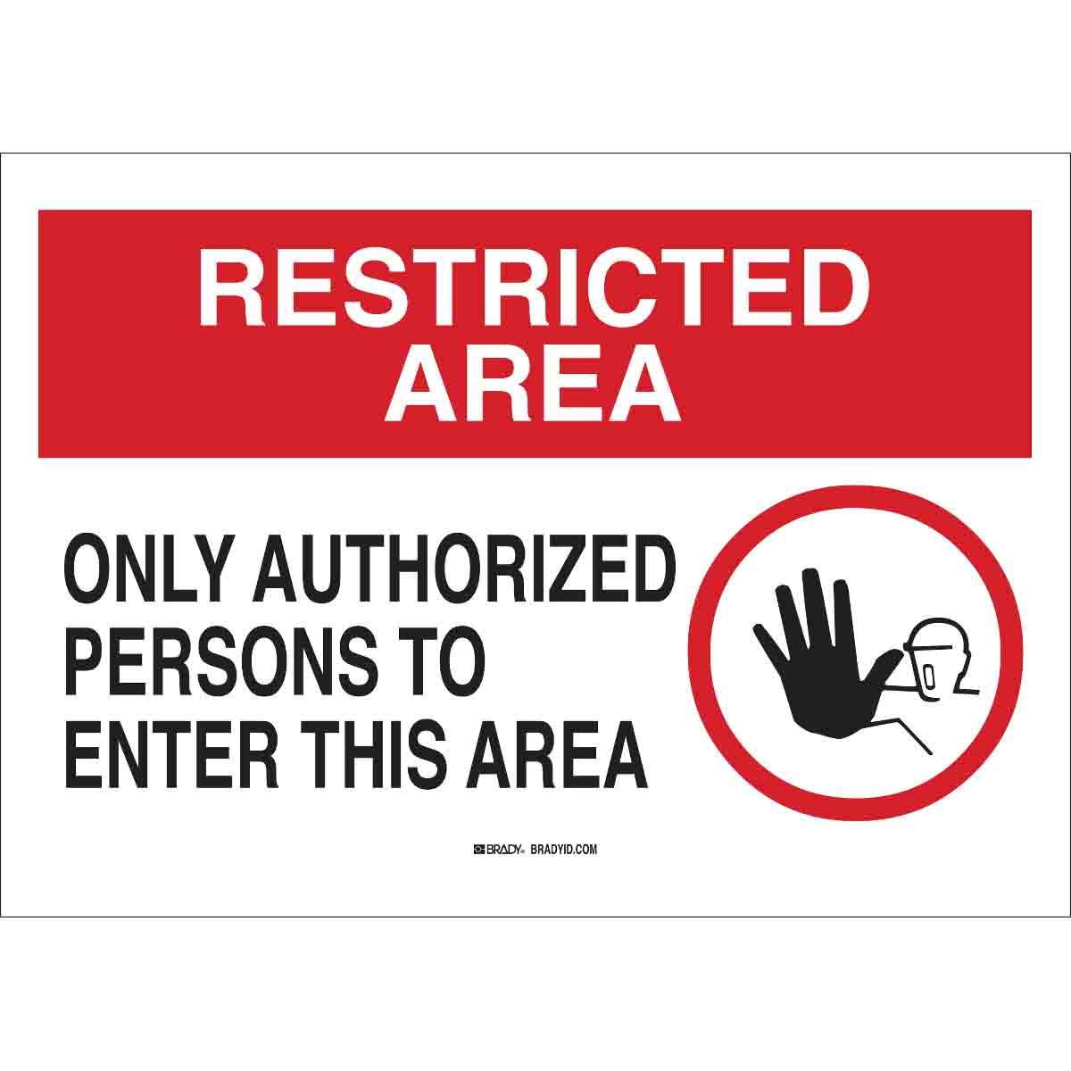 SIGN AREA RESTRICTED RECT 10IN 14IN