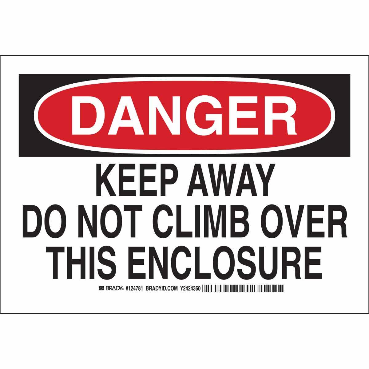 SIGN ADMITTANCE 7IN 10IN BK/R ON WHT