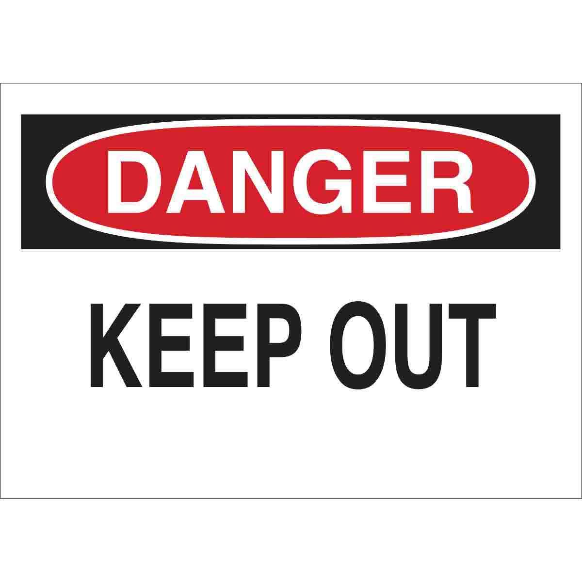 SIGN ADMITTANCE DANGER 7IN 10IN SURF