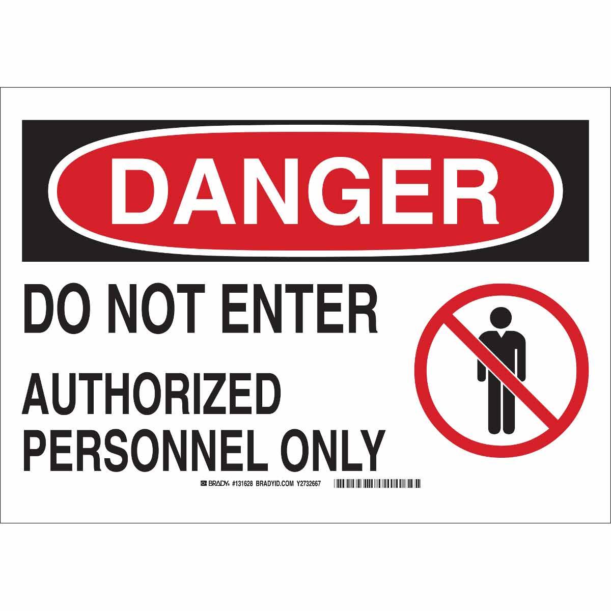 SIGN ADMITTANCE LAMINATED RECT 10IN 14IN