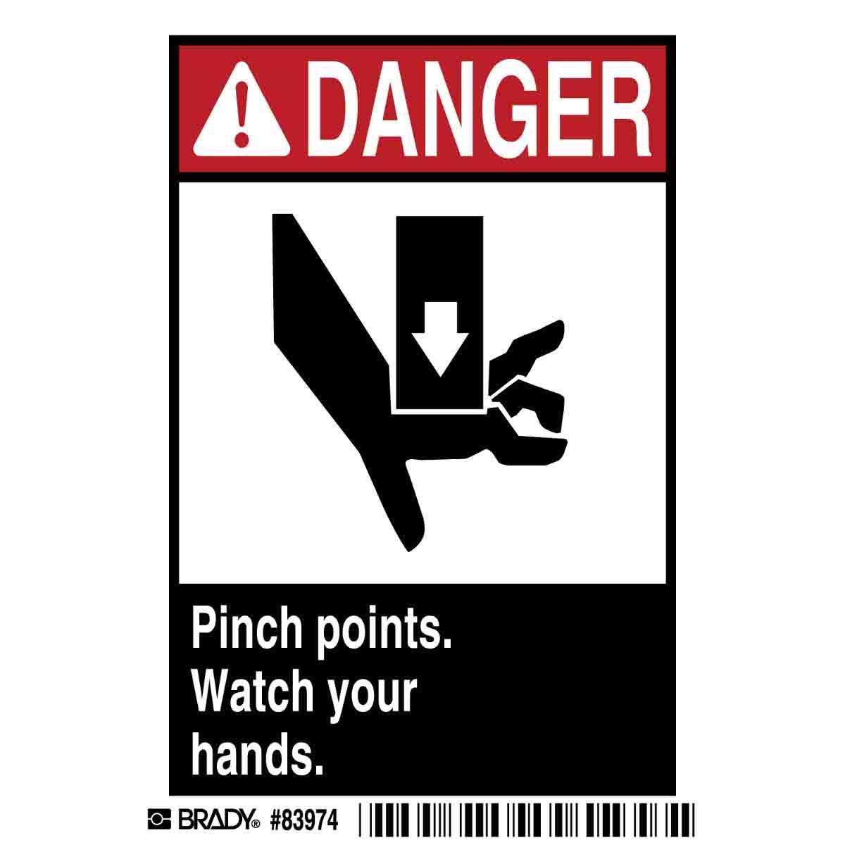 SIGN SAF LAMINATED RECT 5IN 3-1/2IN