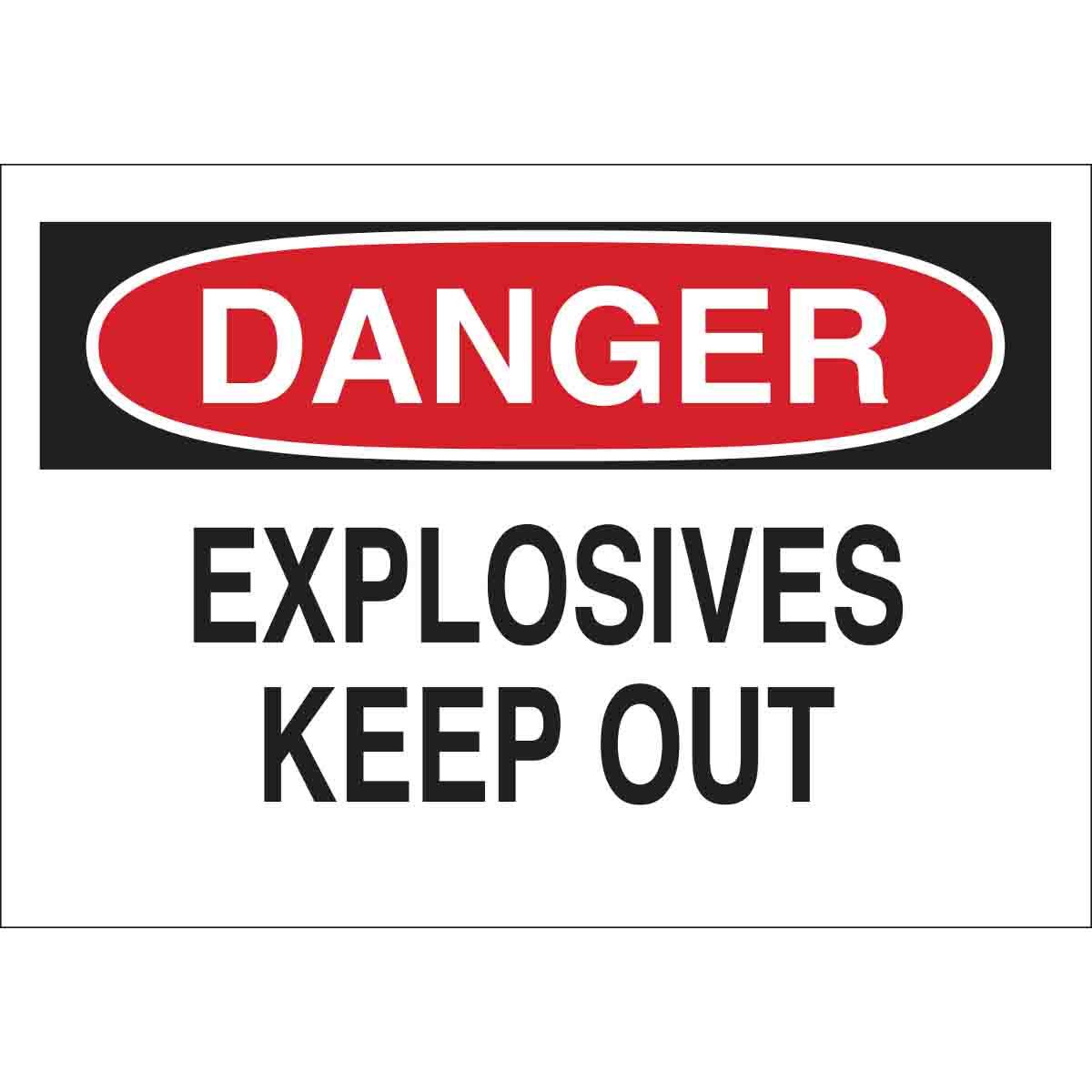SIGN ADMITTANCE DANGER 10IN 14IN SURF