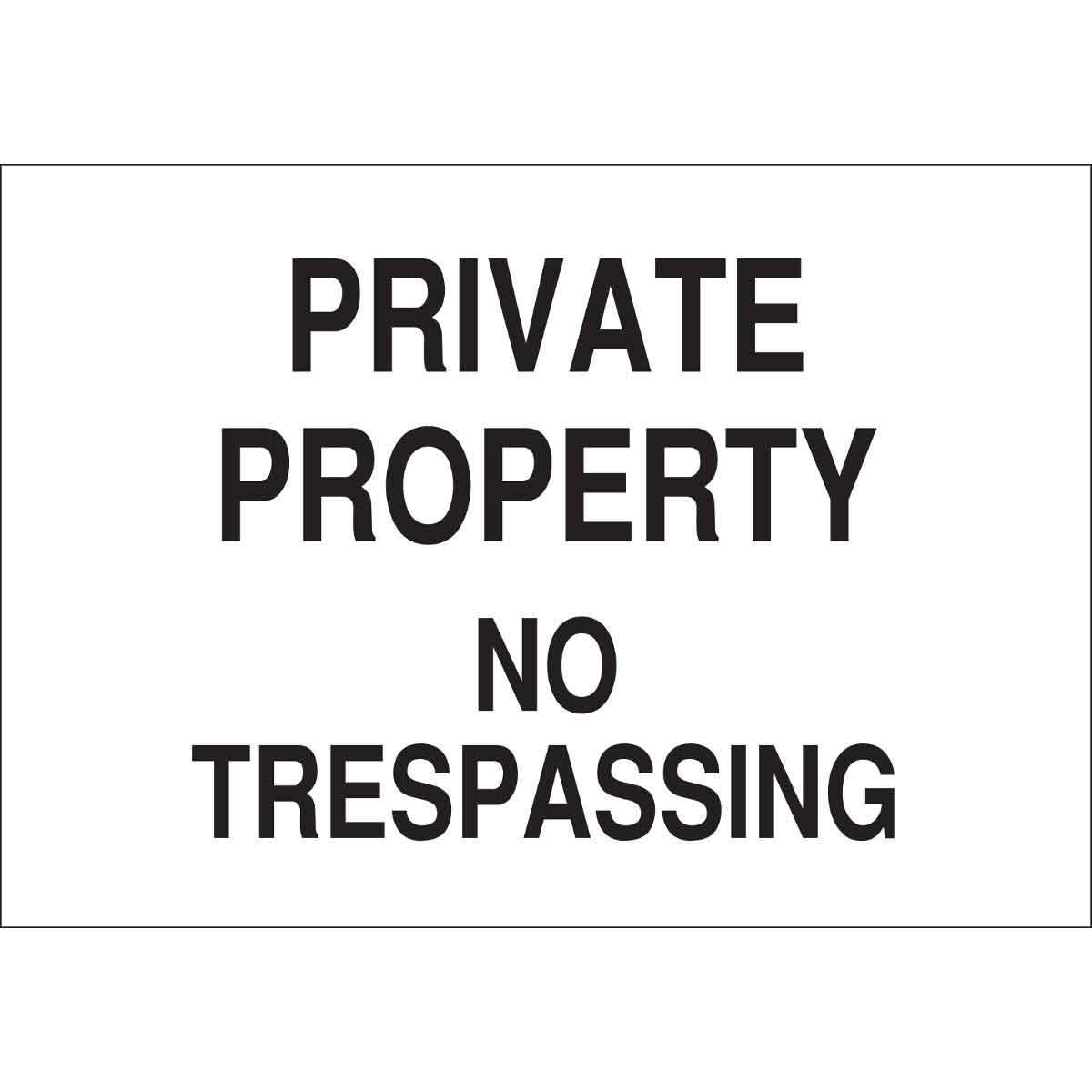 SIGN ADMITTANCE PRIVATE PROP 10IN 14IN