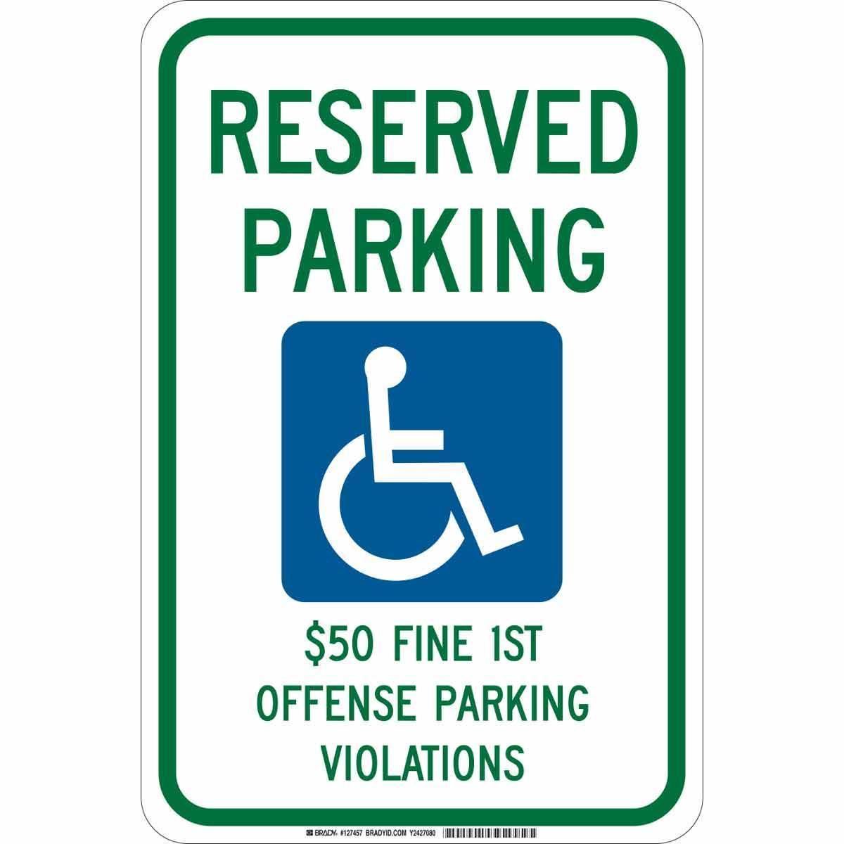 SIGN PRKG HANDICAPPED LAMINATED RECT