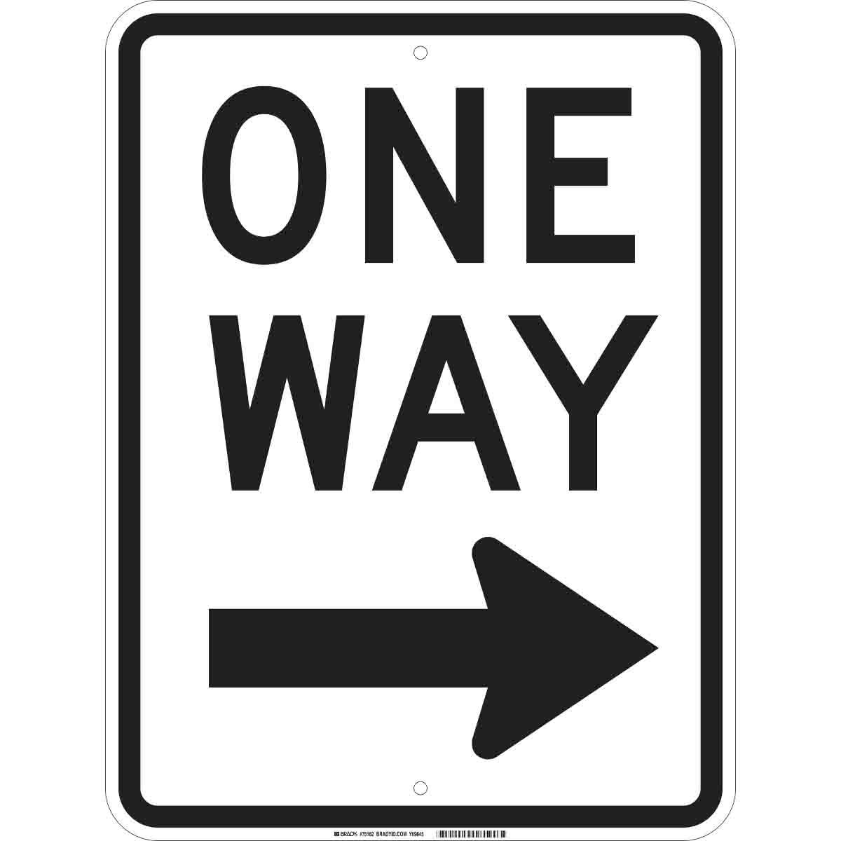 SIGN CTRL TRFC RECT STD SYM/TEXT 24IN