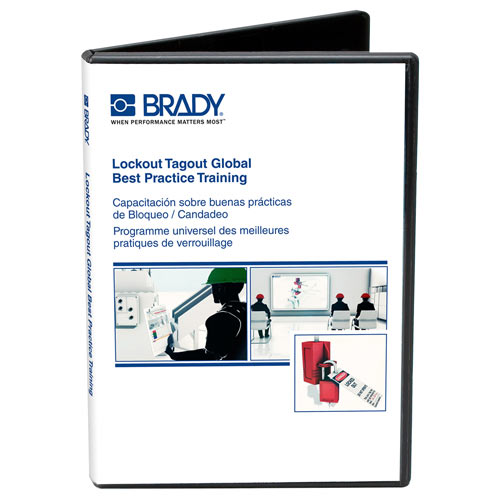 Brady® 132426 Safety Training DVD, English/Spanish/French/Portuguese/Simplified Chinese, Lockout Tagout Safety Training Video: Global Best Practice Training, 25 min