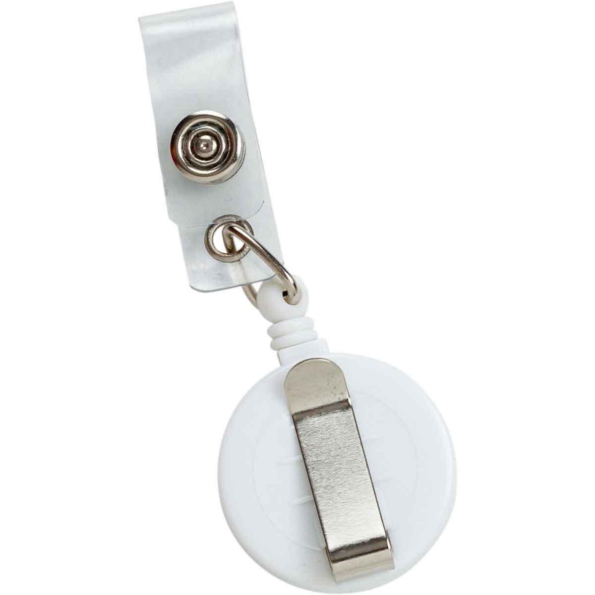 HOLDER BADGE WHT RETRACTABLE RND CASE