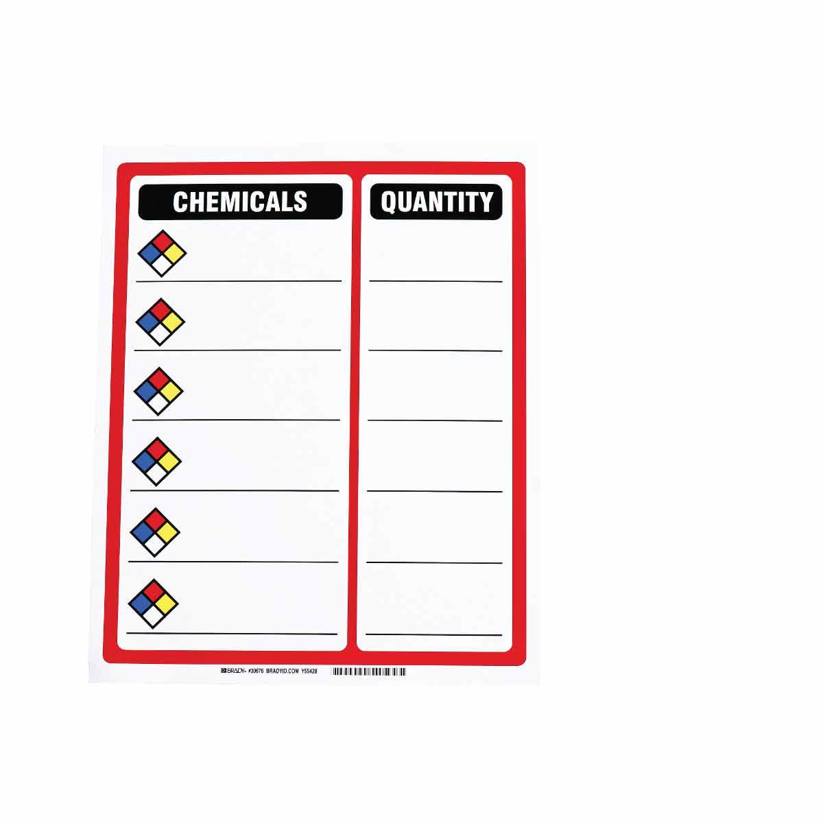 SIGN CONTENTS NFPA NO HDR TEXT MAG VINYL