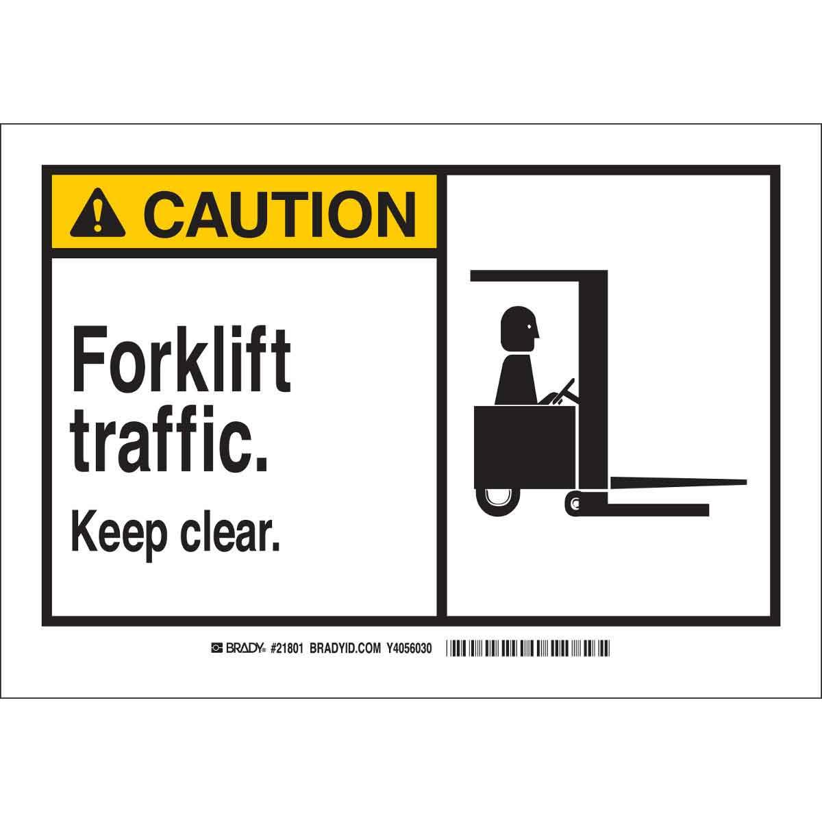 SIGN CAUT RECT 7IN 10IN BK/YEL ON WHT