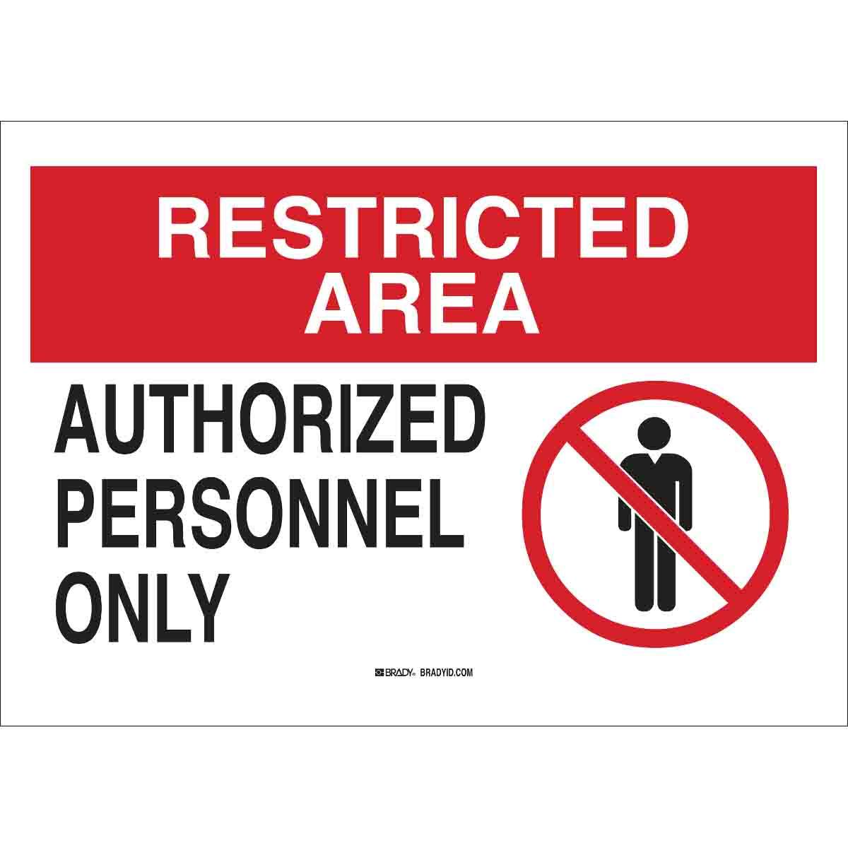 SIGN ADMITTANCE RECT 10IN 14IN B-401 PS