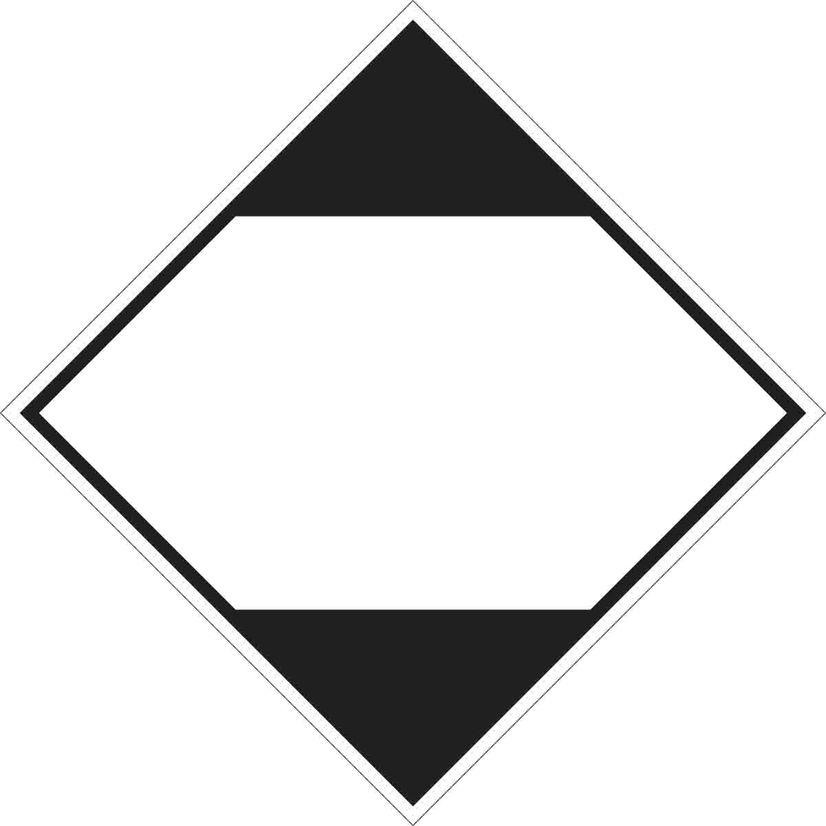 SIGN SAF 4IN 4IN BK ON WHT B-7569 VINYL