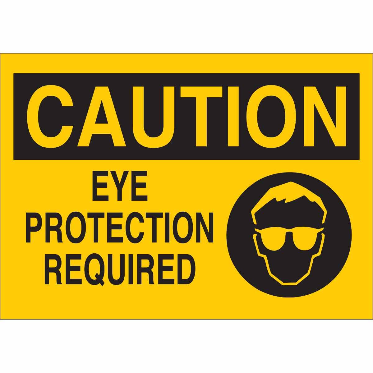 SIGN CAUT RECT 7IN 10IN BK ON YEL