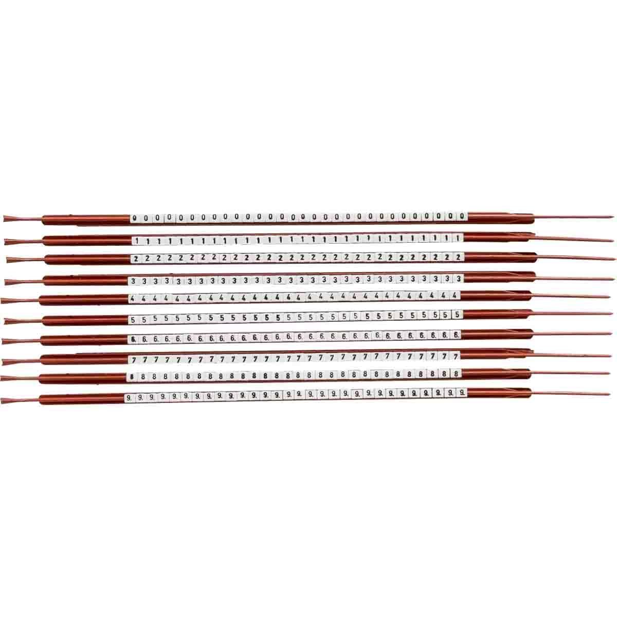 MARKER W 0.037 TO 0.051IN 0 TO 9 WHT NYL