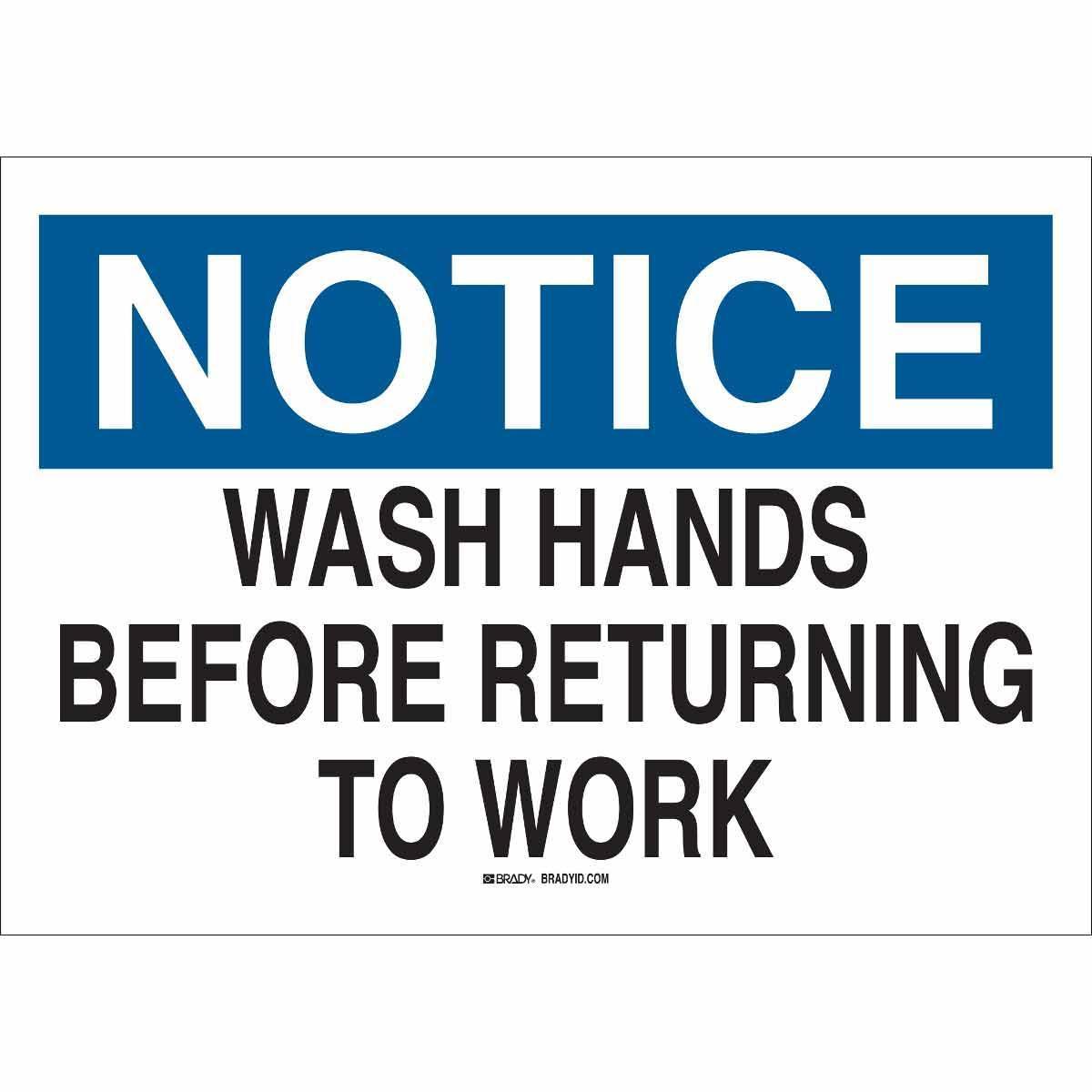 SIGN HYGIENE PERSONAL TEXT B-401 PS 10IN