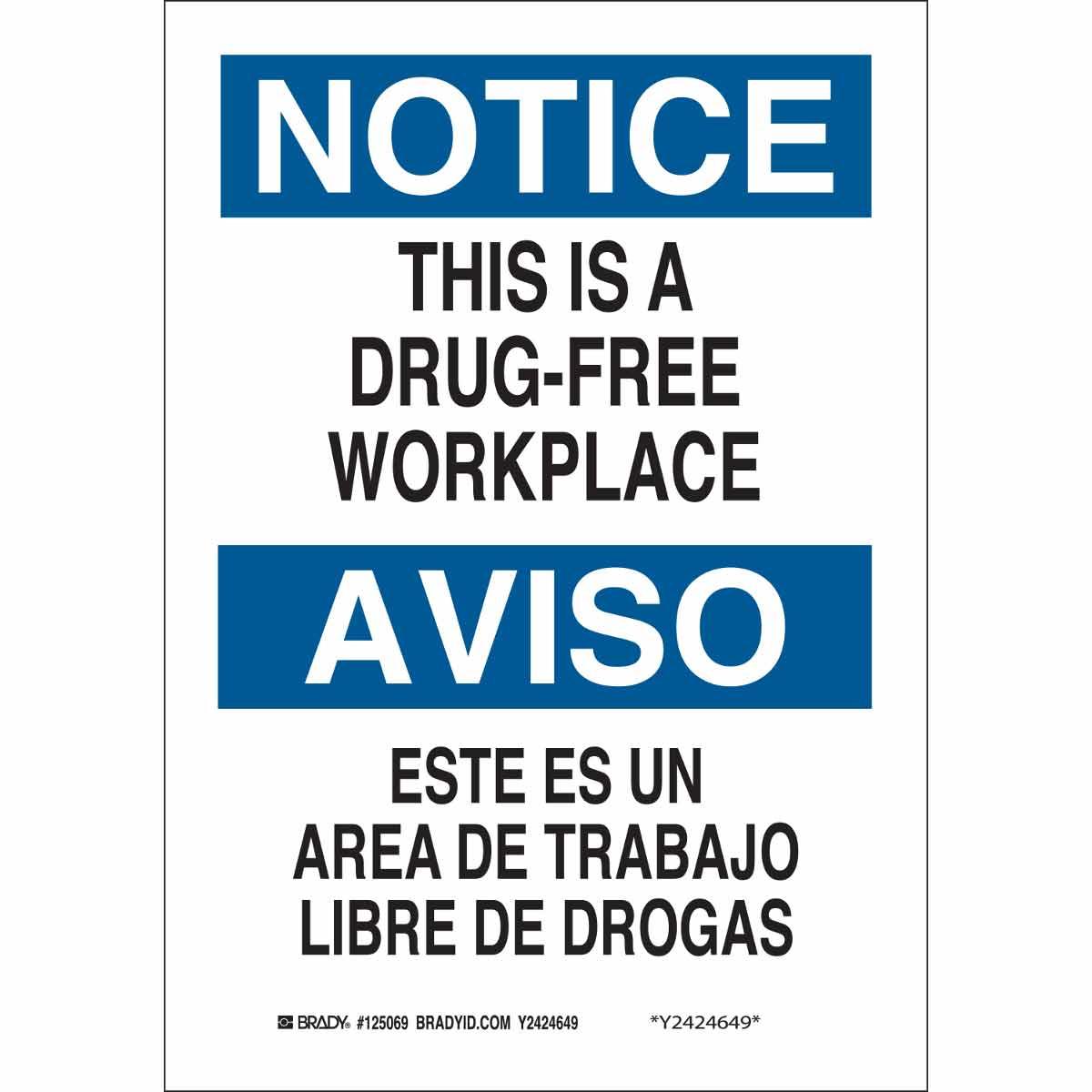 SIGN ACT PROHIBITED NOTICE/AVISO 10IN