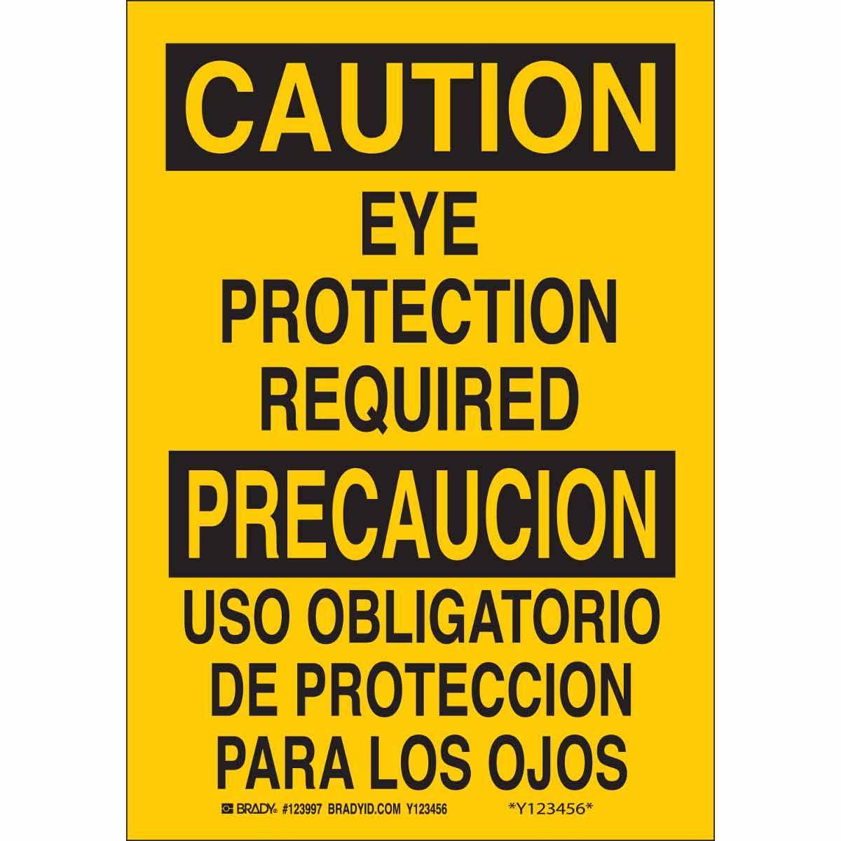 SIGN CAUT CAUT/PRECAUCION 14IN 10IN HOLE