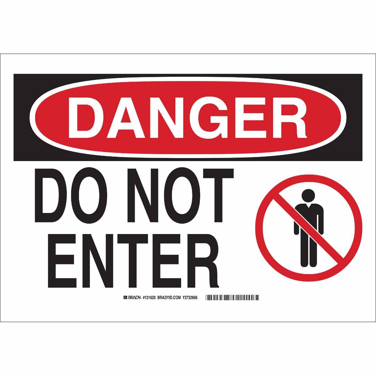 SIGN ADMITTANCE RECT 10IN 14IN B-401 PS
