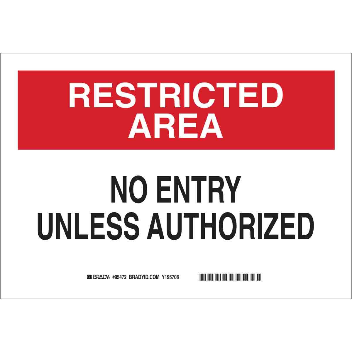 SIGN AREA SCTY 10IN 14IN BK/R ON WHT
