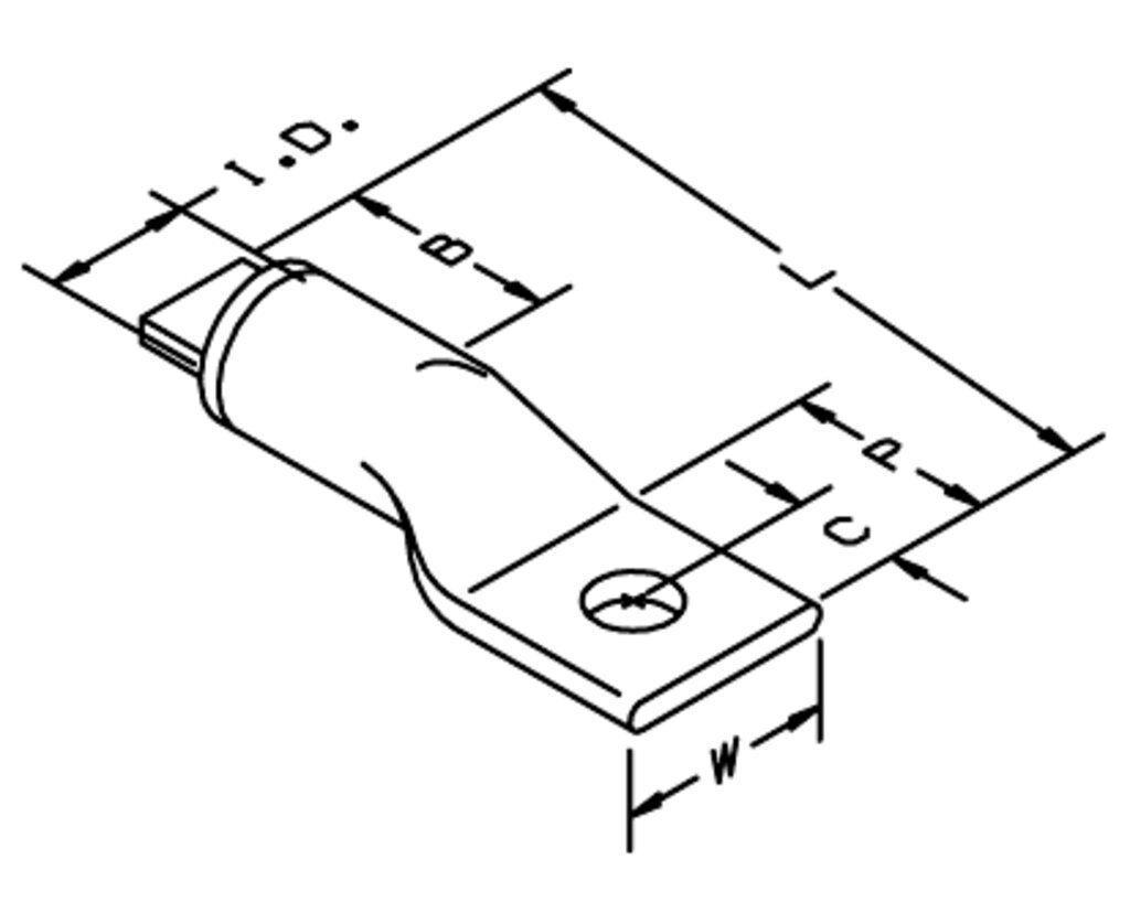 LUG COMPR CONN 2AWG ALUMINUM/COPPER