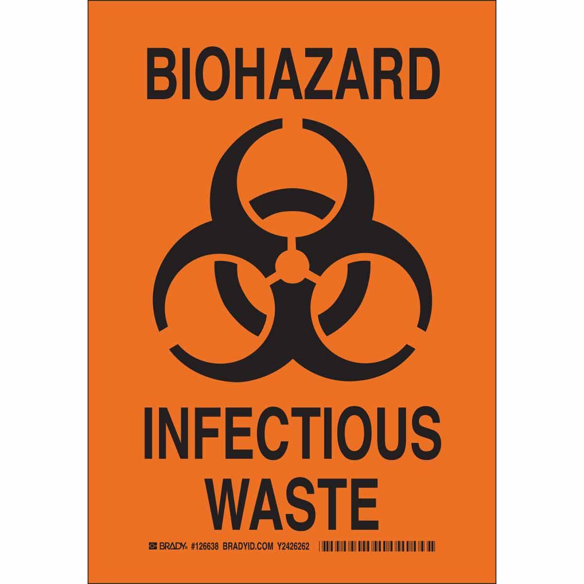 SIGN BIOHAZARD RECT SYM/TEXT B-401 PS