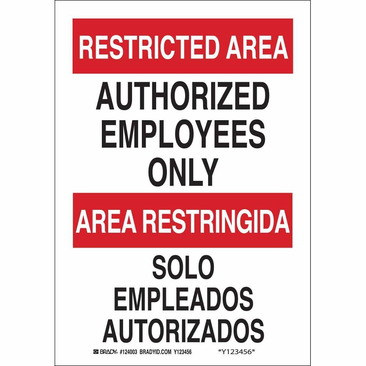 SIGN SAF 10IN 7IN BK/R ON WHT B-555 AL